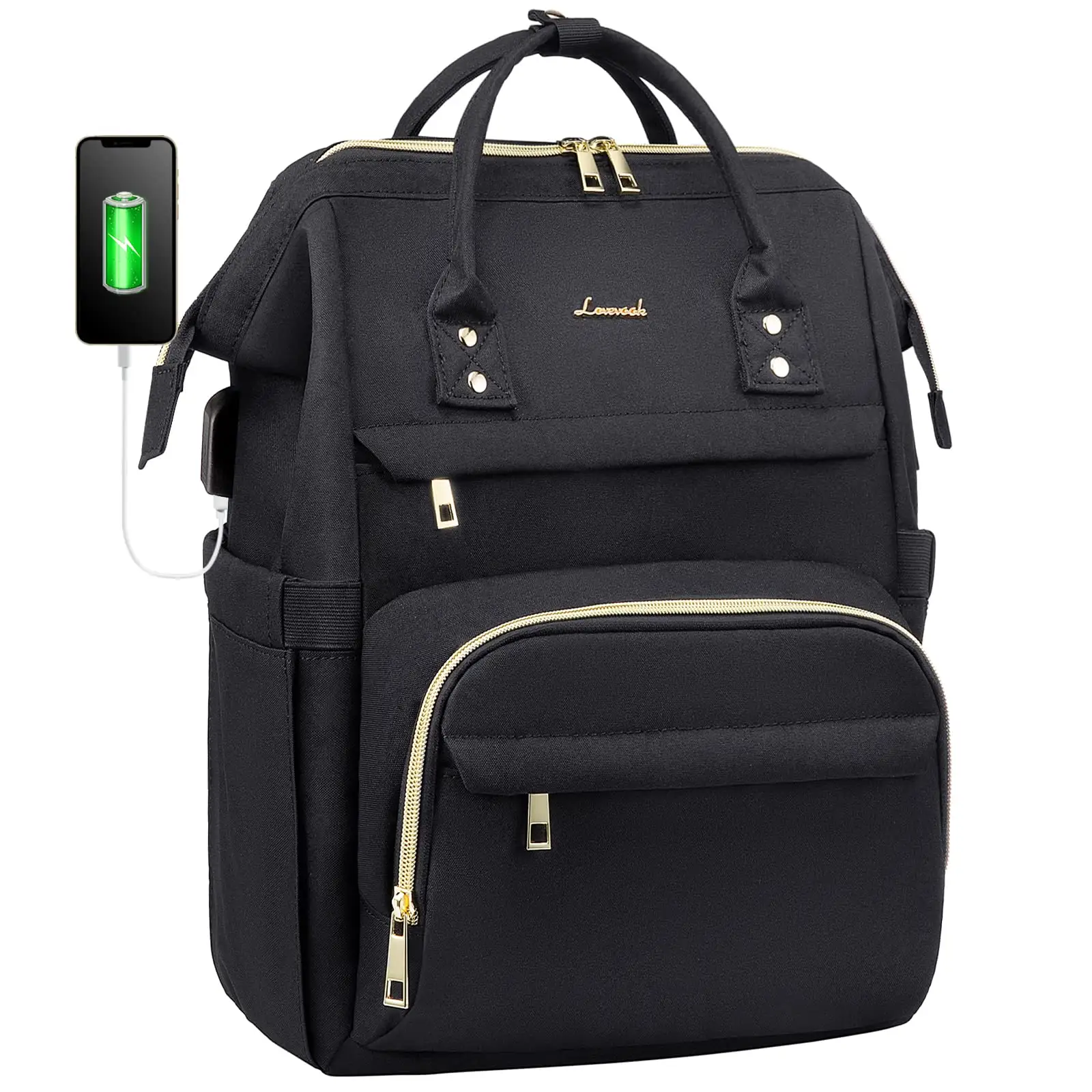 Lovevook 2022 14 15.6 17 inch Large Cute Laptop Backpack for Men Casual Nylon Travel School Bag Work Bag Women's Laptop Backpack