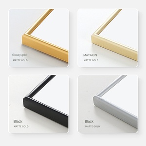 Cadre photo mural en alliage d'aluminium <span class=keywords><strong>Gongjin</strong></span>, design moderne minimaliste, bords fins et étroits, électroplaqué, personnalisable disponible - Product Image 4