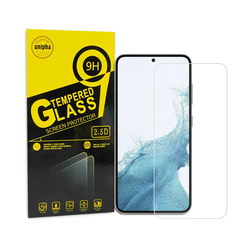 2023 terbaru tipe kualitas tinggi bening 0.3mm 9H untuk Samsung S22 S23 pelindung layar Tempered Glass