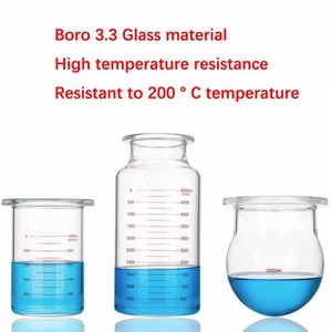 Phòng thí nghiệm một lớp chia kính lò phản ứng mở với quy mô 1/2/3/4/<span class=keywords><strong>5</strong></span> cổng thép không gỉ mặt bích kẹp tròn đáy phẳng - Product Image 4