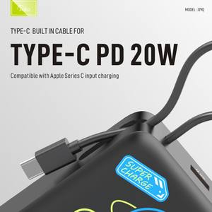 Joko 2025 tendencias innadoras 20000mAh ชาร์จเร็<span class=keywords><strong>ว</strong></span>แบตเตอรี่สำรองพร้อมสาย Type-C รองรับ <span class=keywords><strong>VOOC</strong></span> สำหรับเอาต์พุต20W กลางแจ้ง - Product Image 3