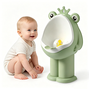 Urinoir d'apprentissage pour enfants, modèle 'Frog Pee Training', pour l'apprentissage de la propreté des bébés, WC mural pour garçons - Product Image 1