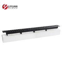 Krone&110 LY-PP5-05 Dual IDC Cat5e/Cat6/Cat6a 19'' UTP 24 Port Panel Patch Hitam untuk Jaringan