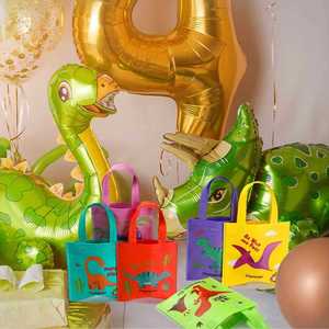 Bolsas de Tela No Tejida Personalizadas con Logotipo, Ecológicas, para Regalos, Dulces, Decoración de Cumpleaños con Dinosaurios, para Niñas y Niños - Product Image 5