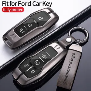 Benutzer definierte Luxus Geschenk Zink legierung Leder Smart Car Key Case Abdeckung Anhänger für Ford Toyota Hyundai BYD Leapmotor Hyundai Tucson Sonata