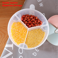 Recipiente de Almacenamiento de Alimentos Sellado, Ecológico, de Plástico PP Moldeado por Inyección, con 4 Compartimentos, para Granos y Frijoles