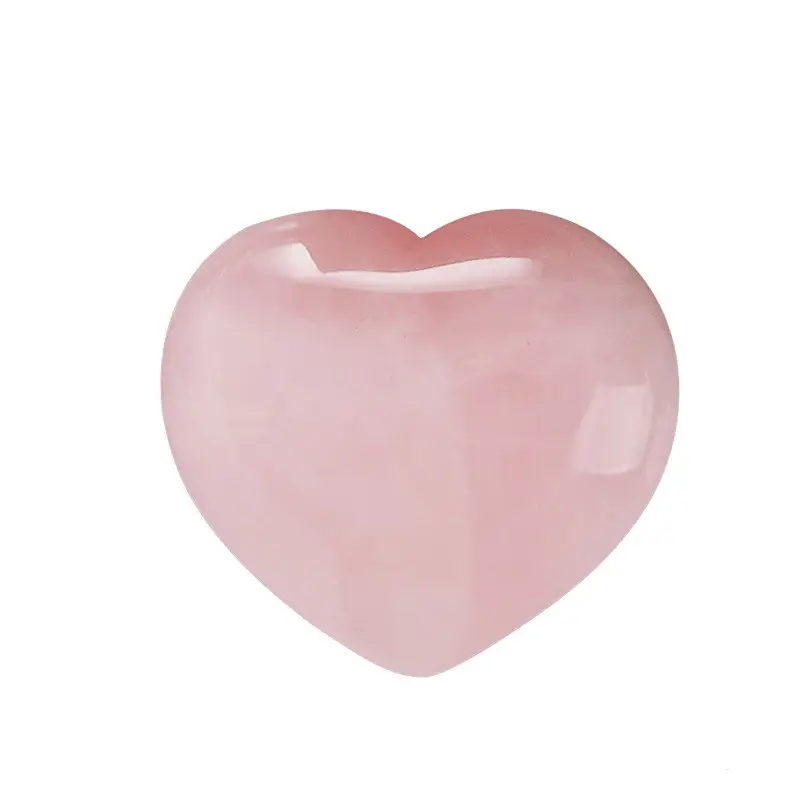 25mm Healing Heart Shaped Crystals Natural Quartz Gem stone Rose Quartz Crystals Hearts for Home Decor