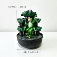 Fontaine d'intérieur en cascade pour bureau à domicile, statue de grenouille, fontaine de table avec boule de cristal, vente en gros