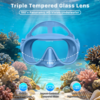 Ensemble de plongée en apnée familial, masque de plongée à lentille unique en verre trempé, anti-fuite, écologique, équipement de pêche sous-marine professionnel pour adultes