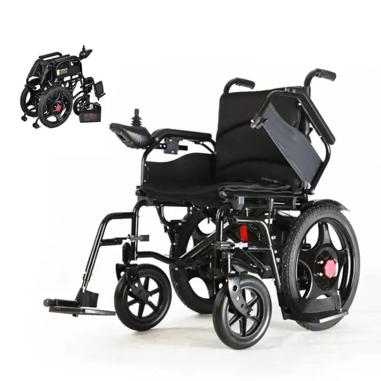 הזול ביותר נכים מתקפל ממונע אוטומטי כוח חשמלי כיסא גלגלים עבור נכים
