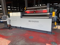 Machine à cintrer les tôles automatique W12-20X2000 à quatre rouleaux CNC, état neuf, composants PLC essentiels