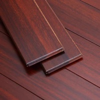 Plancher en bois massif brillant rouge fini Plancher en bois dur africain Okan Plancher verrouillable haut de gamme