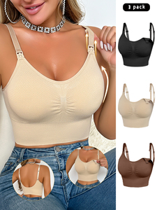 Soutien-Gorge d'Allaitement Mains Libres à Ouverture Frontale Confortable, Lingerie de Maternité Respirante pour Femmes Enceintes en Gros - Product Image 6