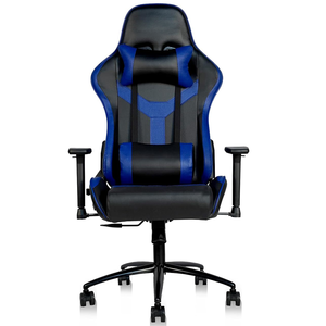 Chaise de jeu ergonomique en cuir vegan de qualité supérieure avec fonction bascule, pivotement 4D, rembourrage professionnel et base métallique - Product Image 4