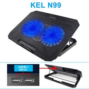 Laptop <b>Cooling</b> <b>Pad</b> Dual Fans Blue Led 15.6 Inch Adjustable Stand With 2 Usb Ports - Product Image 5