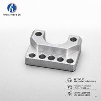 Support de montage arqué en acier inoxydable usiné CNC de précision, support de câble et de tuyau, pont d'arbre à trous fraisé et chanfreiné, OEM