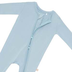 Pyjama pour bébé OEKO en viscose de bambou, double fermeture éclair, doux et soyeux, confortable, pour nouveau-né, avec mitaines pliables, respectueux de l'environnement - Product Image 2