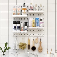 Ensemble de Rangement Mural Unique en Acier Inoxydable pour Ustensiles de Cuisine, Organisateur d'Étagère, Supports à Vaisselle, Plats et Épices