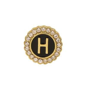 Broche de Aleación con Letra Inglesa del Alfabeto, Diseño de Diamante Redondo, Accesorio Creativo para Trajes de Negocios - Product Image 5