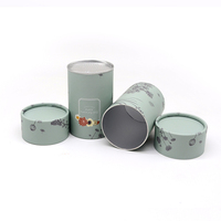 Emballage personnalisé en tube de papier de qualité alimentaire pour café, thé en poudre, chocolat, boîte cadeau cylindrique avec couvercle facile à ouvrir