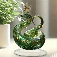 Ornement de bureau décoratif en acrylique en forme de serpent, style rustique campagnard, imprimé UV, découpé au laser, pour décoration de table de football d'intérieur