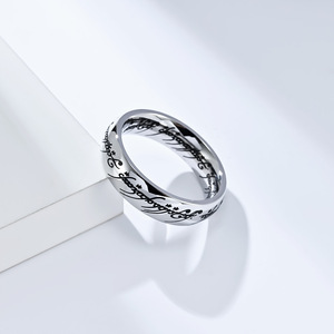 Anillo de cristal de El Señor de los Anillos con patrones mágicos grabados y curvas internas y externas, mercancía transfronteriza europea y americana de cine y televisión - Product Image 2