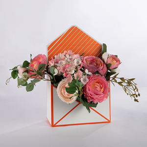 Caja de regalo de papel de alta gama para <span class=keywords><strong>ramos</strong></span> de flores frescas, embalaje exquisito y colorido, logotipo personalizado - Product Image 4