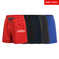 Short de bain décontracté pour homme, coupe mi-taille, respirant, coupe-vent, séchage rapide, 150 GSM, avec logo personnalisé imprimé et doublure en maille