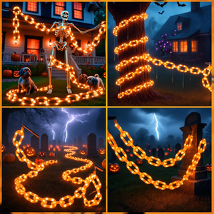 Luces de Cadena de Plástico para Decoración de Halloween, Luces de Cadena Decorativas, Decoraciones de Fantasmas para Fiestas de Halloween - Product Image 6