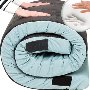 Colchón plegable impermeable de espuma viscoelástica para acampada, colchoneta enrollable para dormir con bolsa de almacenamiento