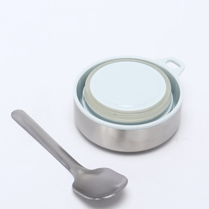 Food Preservation Insulation Cup Sky Blue Cylinder Thermos For Lunch Boxes - Product Image 2
