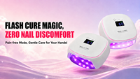Lampe UV LED CM.NAIL Magic One pour usage domestique et professionnel en salon, lumière de durcissement des ongles 80W, rechargeable, portable, base en plastique ABS