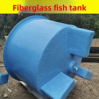 Bassin en fibre de verre épaissi, facile à nettoyer, pour l'élevage de poissons, résistant à la déformation