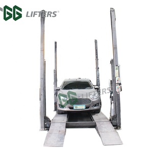 四柱3级液压汽车升降机三重堆垛机车辆存储停车设备 - Product Image 2