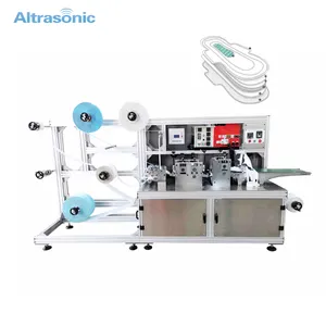 Biodegradable Women Sanitary Pad Making Pe Film Semi Automatic Ultrasonic Sanitary Napkins Making Machine for Women Pads