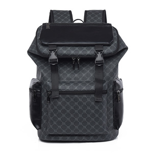 I Will Be 11 Men's Business <b>Backpack</b> <b>15</b> <b>Inches</b> <b>Laptop</b> Capacity Travel Schoolbag Solid Color PVC Material - Product Image 4