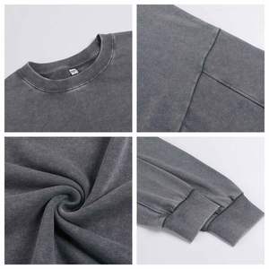 Custom <b>Men</b> Tracksuit Set Cotton Zip up Hoodie and Sweatpants Set Sweatsuit Oversized Distressed Vintage Acid Wash Hoodie Set - Product Image 4