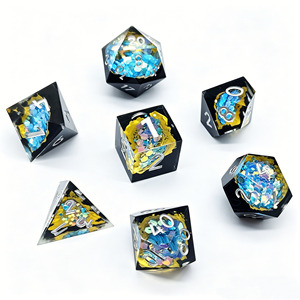 Set di Dadi in Resina Dorata a Profilo Multiangolare per 3 Giocatori, 1 Pezzo, in Busta OPP, per Giochi di Ruolo da Tavolo Cthulhu Mythos - Product Image 5