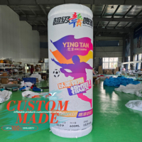 Colonne publicitaire gonflable grand format en forme de canette de bière avec ventilateur intégré, impression de logo personnalisée pour événements sportifs, festivals, vente au détail
