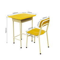 Ensemble d'étude en panneau mélaminé pour élèves individuels – Fournisseur de mobilier éducatif en Asie du Sud-Est – Bureaux et chaises d'étude pour enfants