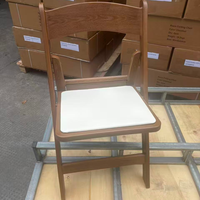 Chaise pliante en résine marron peinte, rembourrée, robuste, légère et durable, empilable, pour banquets et fêtes, vente en gros