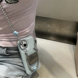 Chaîne de téléphone portable <span class=keywords><strong>Bijoux</strong></span> de mode perlés rayés <span class=keywords><strong>Iphone</strong></span> 11 12 13 14 15 bandoulière femmes bracelet de téléphone perlé avec étui sangle breloques - Product Image 3