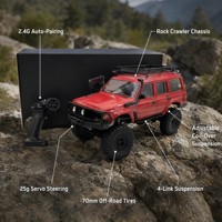 Jouets RC pour adultes, SUV télécommandé 4x4 tout-terrain, voiture de qualité hobby, cadeau avec porte-bagages sur le toit, homologué EN71 CE