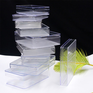 Boîte rectangulaire transparente en PS rigide pour l'emballage de pâtisseries, biscuits et desserts faits maison - Product Image 1
