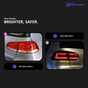 09-12 Volkswagen Golf 6 Modification de l'assemblage du feu arrière 09-12 Volkswagen Golf 8 LED Running Light Flow Red Blue New Used 12 V - Product Image 5