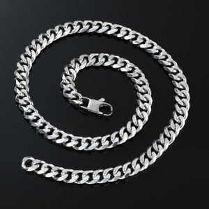 Simple <b>Titanium</b> Steel Necklace, Street Hip Hop Hipster Side Cuban <b>Chain</b> Jewelry Tanjing Fashion Lijing Necklace - Product Image 4