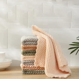 Artículos para el hogar Platos de <span class=keywords><strong>cocina</strong></span> Toalla de terciopelo coral absorbente trapos de limpieza multifuncionales perezosos - Product Image 5