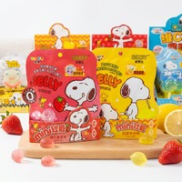 Cartoonfiguurtjes Mini Fruit Gummy Candy Sakura Aardbei Tuin Citroen Smaak Zakje Bulk Groothandel Snack Privélabel