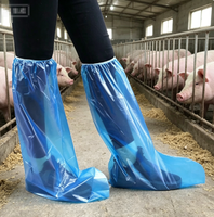 Surchaussures jetables antidérapantes pour ferme, imperméables, hautes, pour la protection des pieds, pour l'élevage agricole