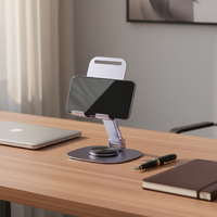 Support de téléphone portable en métal rotatif à 360° personnalisable avec logo CH003, pour téléphones portables et tablettes, cadeaux promotionnels d'entreprise